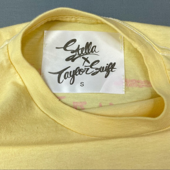SOLD Taylor Swift x Stella McCartney NEW Yellow Graphic Long Sleeve Tee Small - Picture 6 of 6